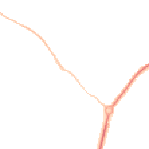 Night-time road noise heatmap for TR18 3HH