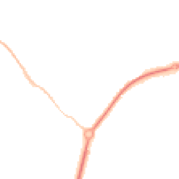 Night-time road noise heatmap for TR18 3HP