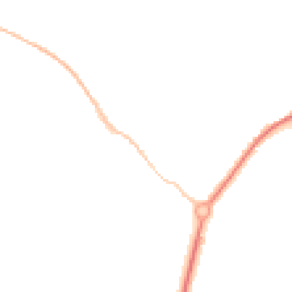 Night-time road noise heatmap for TR18 3HQ