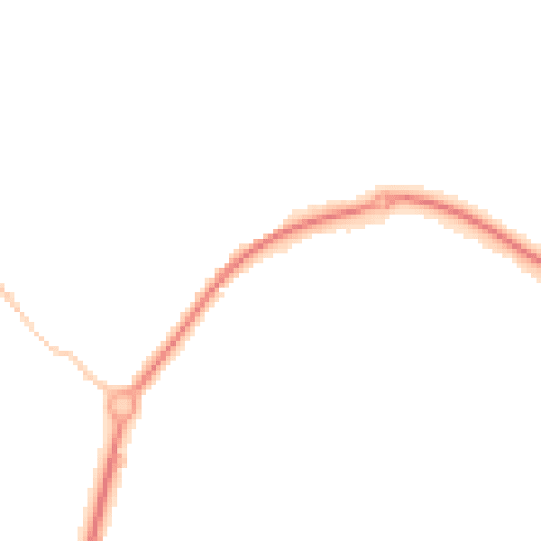 Night-time road noise heatmap for TR18 3HX