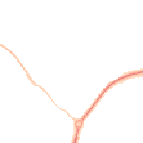 Night-time road noise heatmap for TR18 3JE