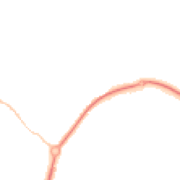 Night-time road noise heatmap for TR18 3LB