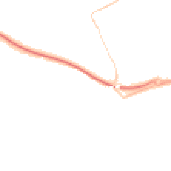 Night-time road noise heatmap for TR18 3LP