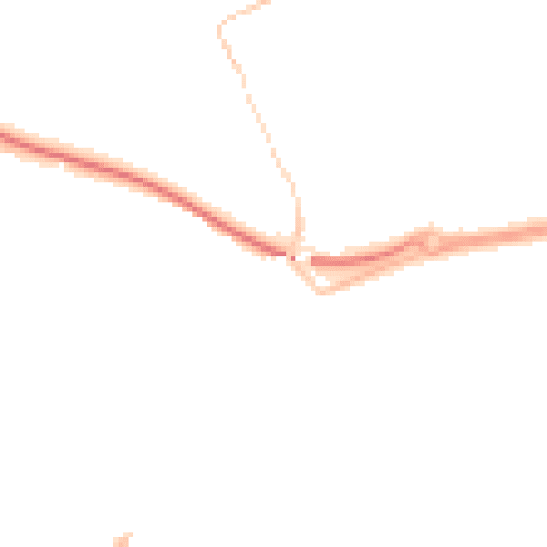 Night-time road noise heatmap for TR18 3LS