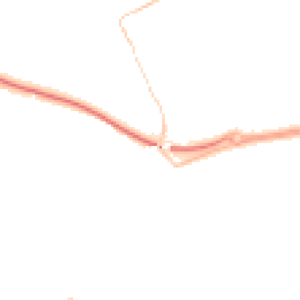 Night-time road noise heatmap for TR18 3LT