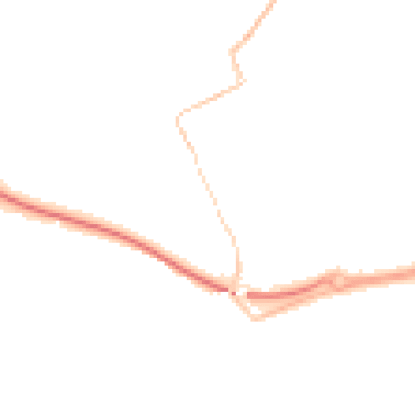 Night-time road noise heatmap for TR18 3LU