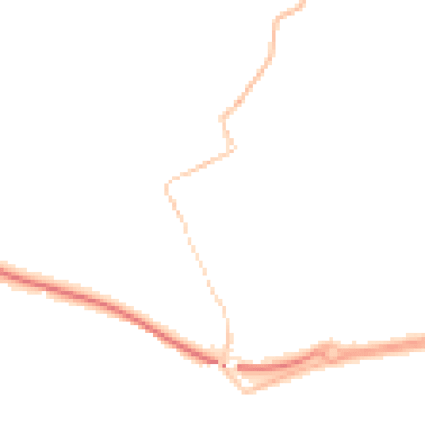 Night-time road noise heatmap for TR18 3ND
