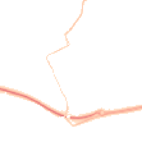 Night-time road noise heatmap for TR18 3NF