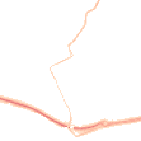 Night-time road noise heatmap for TR18 3NG
