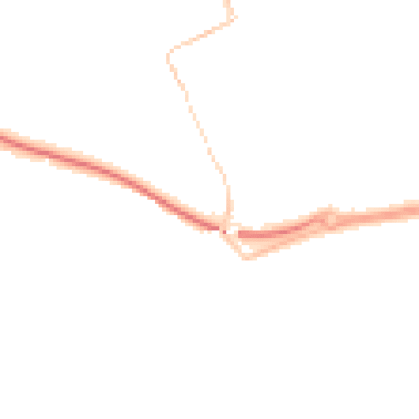 Night-time road noise heatmap for TR18 3NH
