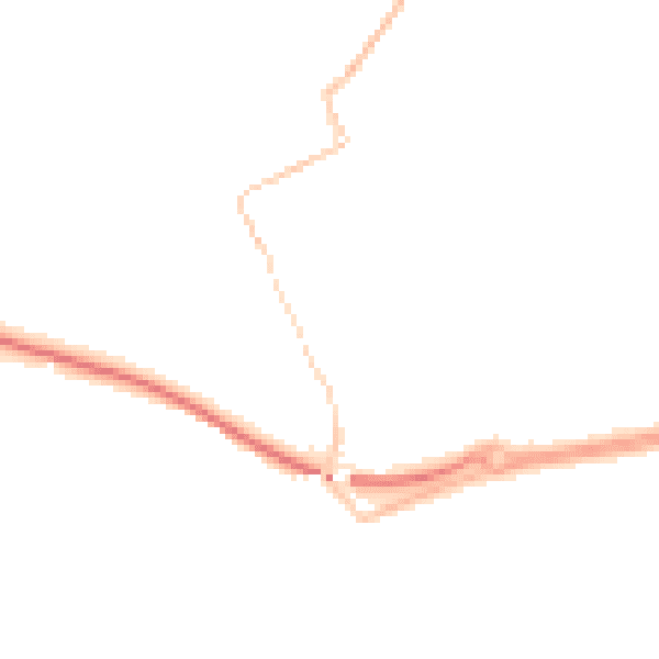 Night-time road noise heatmap for TR18 3NJ