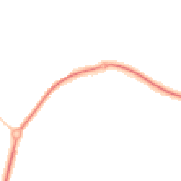 Night-time road noise heatmap for TR18 3NZ