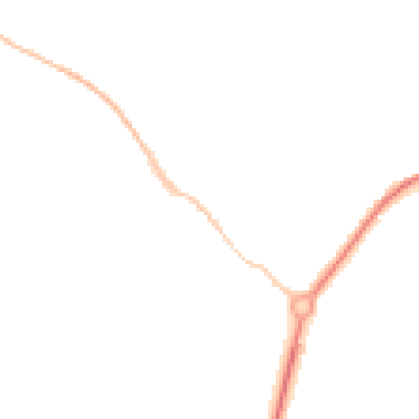 Night-time road noise heatmap for TR18 3QJ