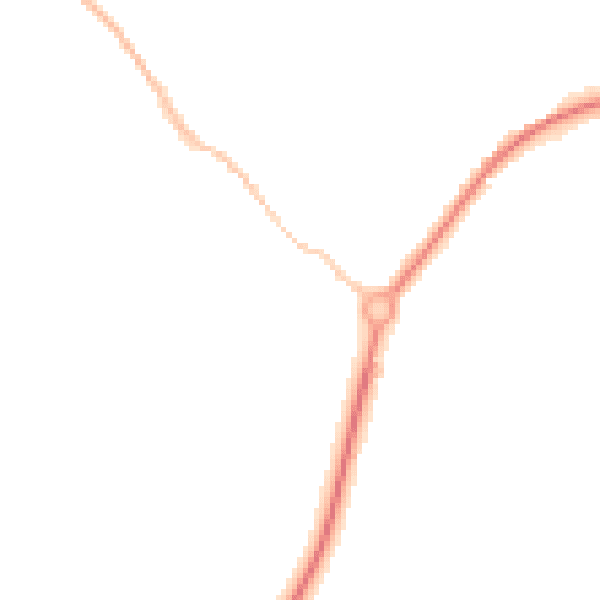 Night-time road noise heatmap for TR18 3QP