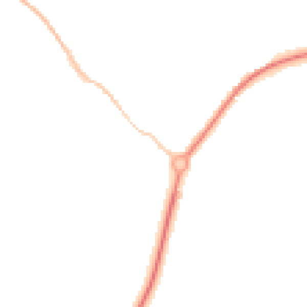Night-time road noise heatmap for TR18 3QU