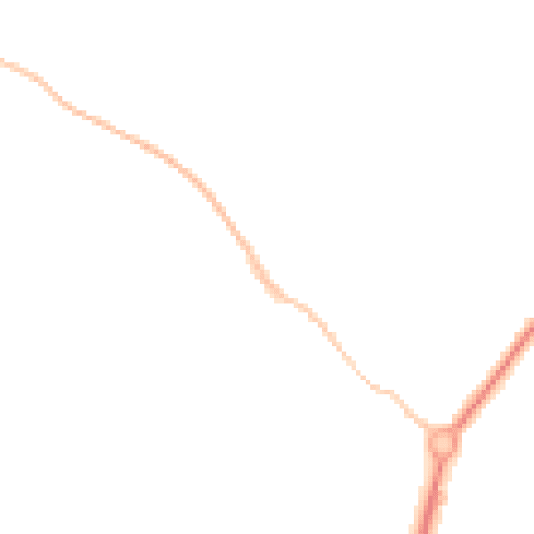 Night-time road noise heatmap for TR18 3QZ