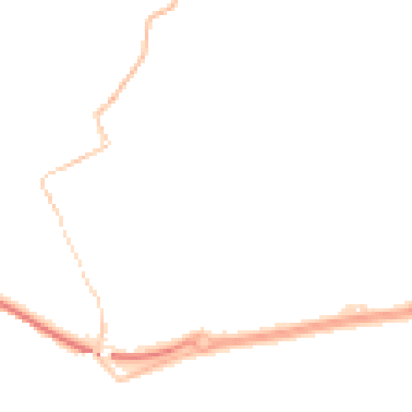 Night-time road noise heatmap for TR18 3RJ