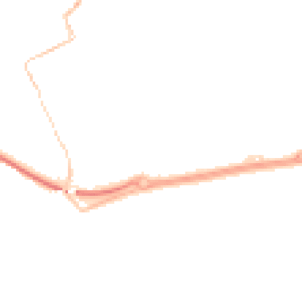 Night-time road noise heatmap for TR18 3RQ