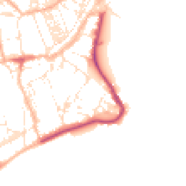 Daytime road noise heatmap for TR18 4AQ