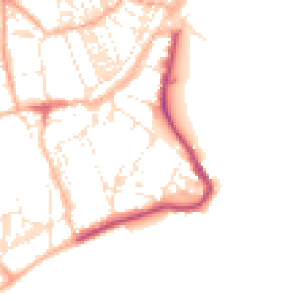 Daytime road noise heatmap for TR18 4AR
