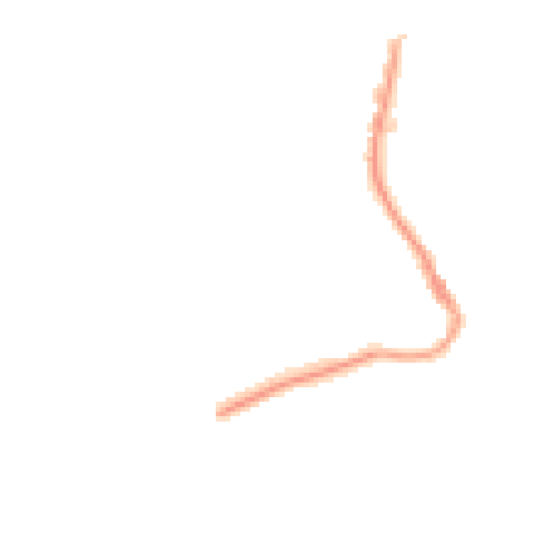 Night-time road noise heatmap for TR18 4BL