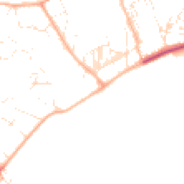 Daytime road noise heatmap for TR18 4NQ
