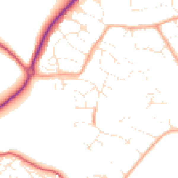 Daytime road noise heatmap for TR18 4QX