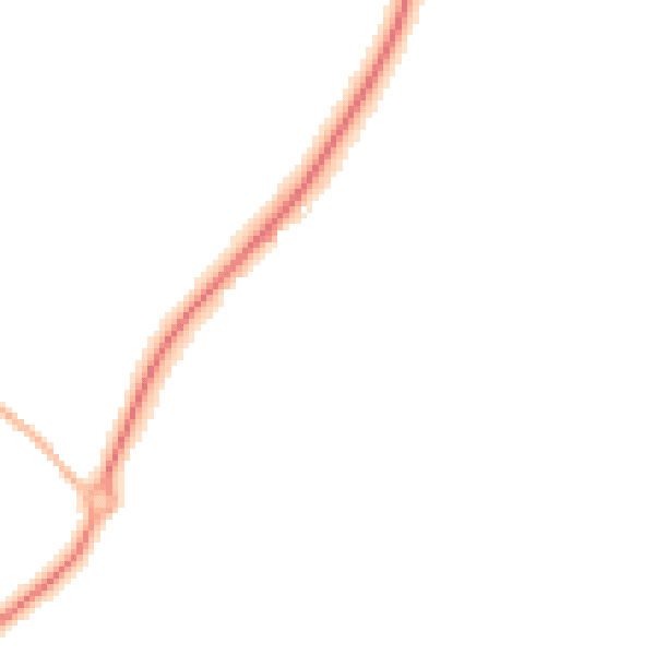 Night-time road noise heatmap for TR18 4XB