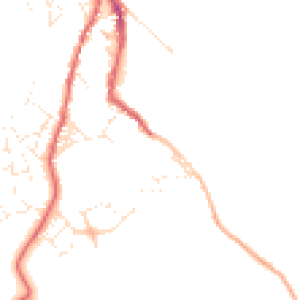 Daytime road noise heatmap for TR18 5ET