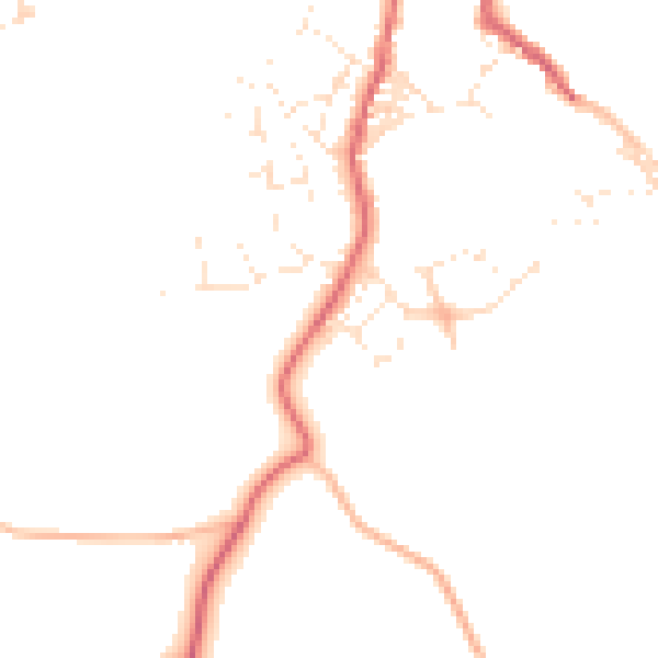 Daytime road noise heatmap for TR18 5LL