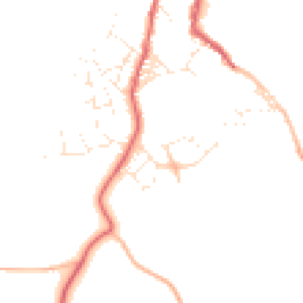 Daytime road noise heatmap for TR18 5NH