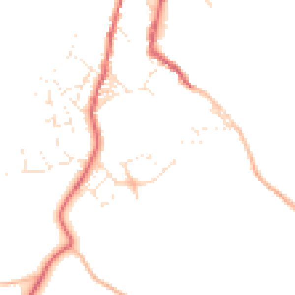 Daytime road noise heatmap for TR18 5NR