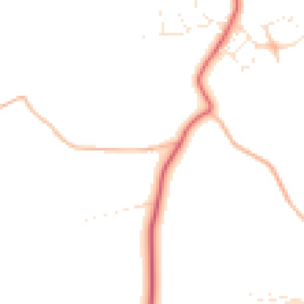 Daytime road noise heatmap for TR18 5NU