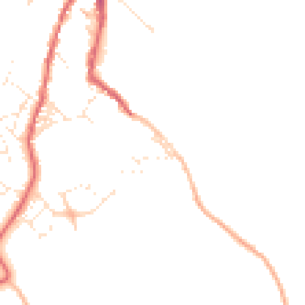 Daytime road noise heatmap for TR18 5PB
