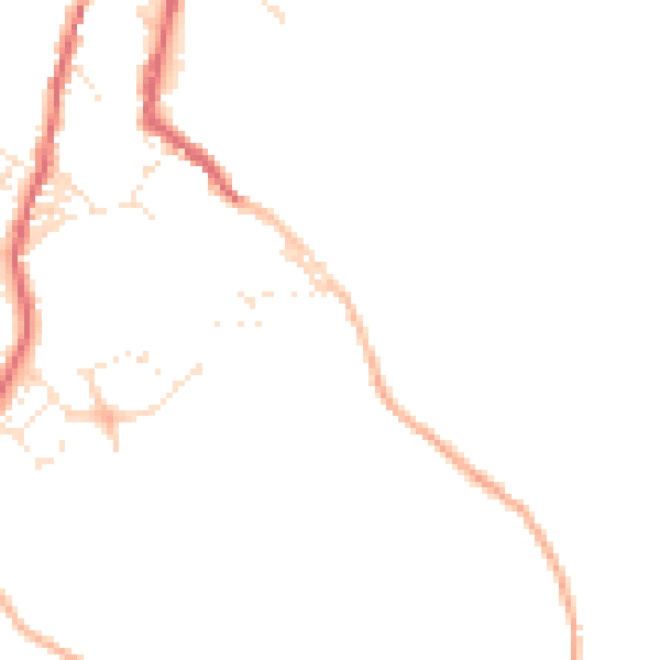 Daytime road noise heatmap for TR18 5PD