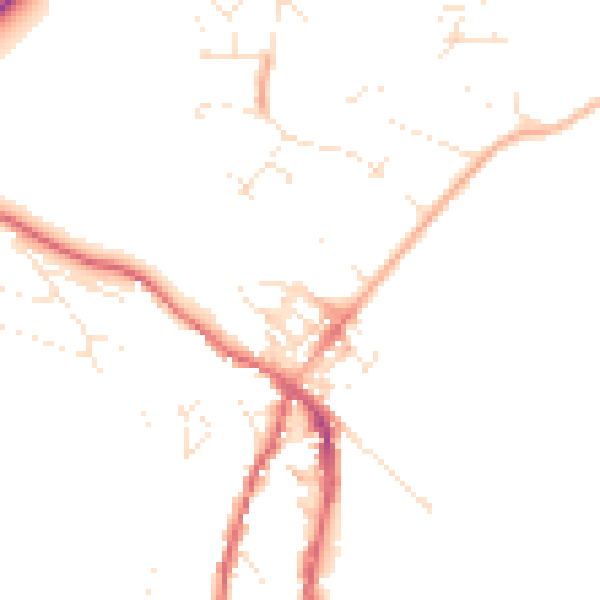 Daytime road noise heatmap for TR18 5QA