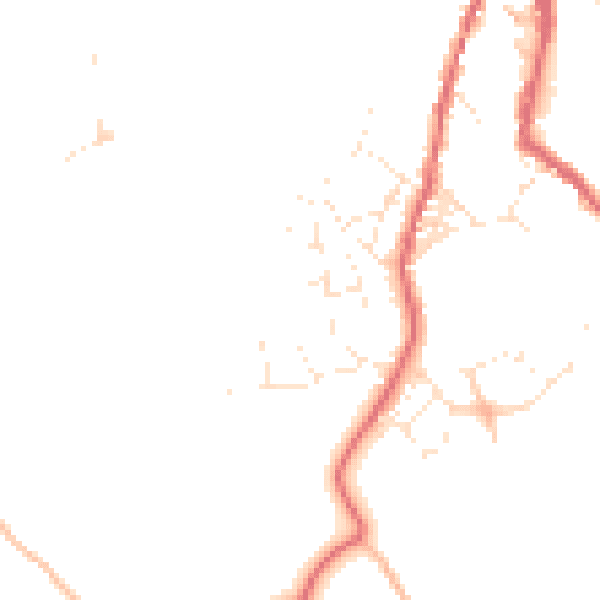 Daytime road noise heatmap for TR18 5RB