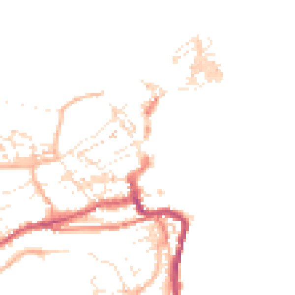Daytime road noise heatmap for TR26 1AB