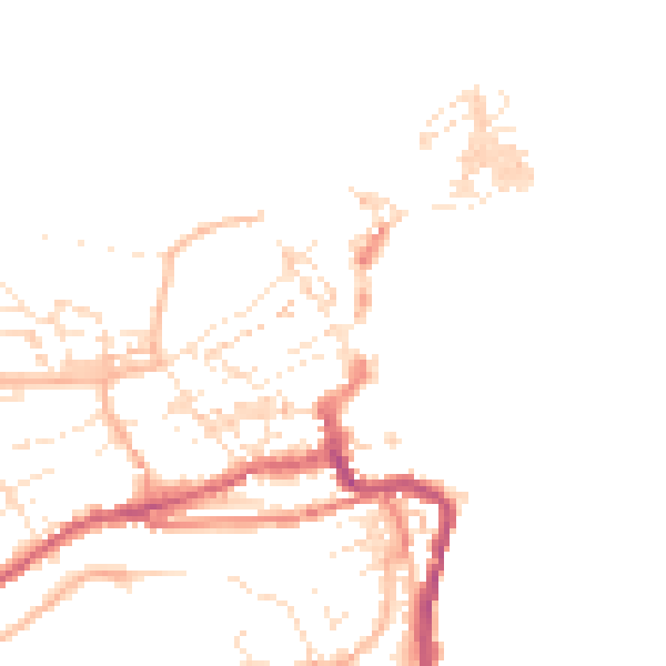 Daytime road noise heatmap for TR26 1AD