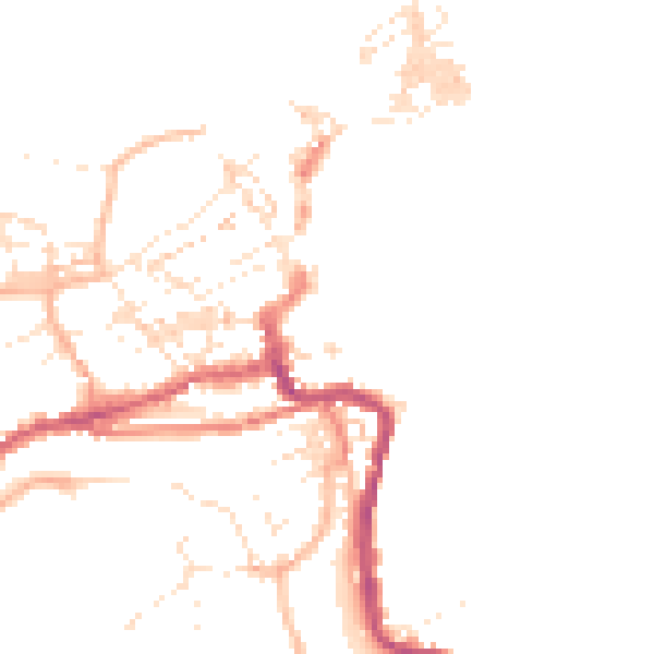 Daytime road noise heatmap for TR26 1AH