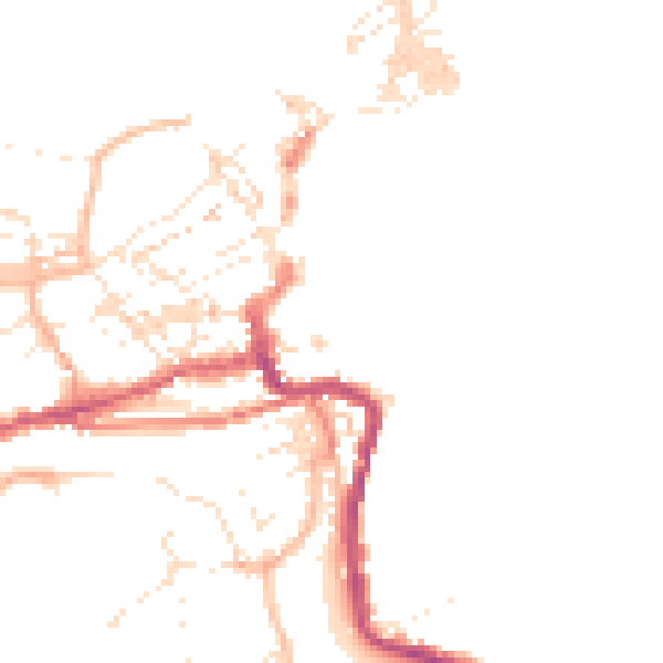 Daytime road noise heatmap for TR26 1AL