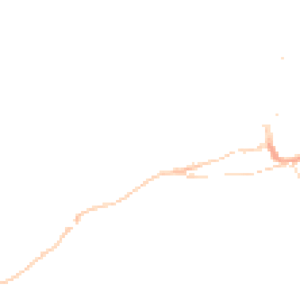 Night-time road noise heatmap for TR26 1AN