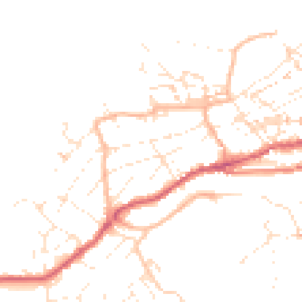 Daytime road noise heatmap for TR26 1AP