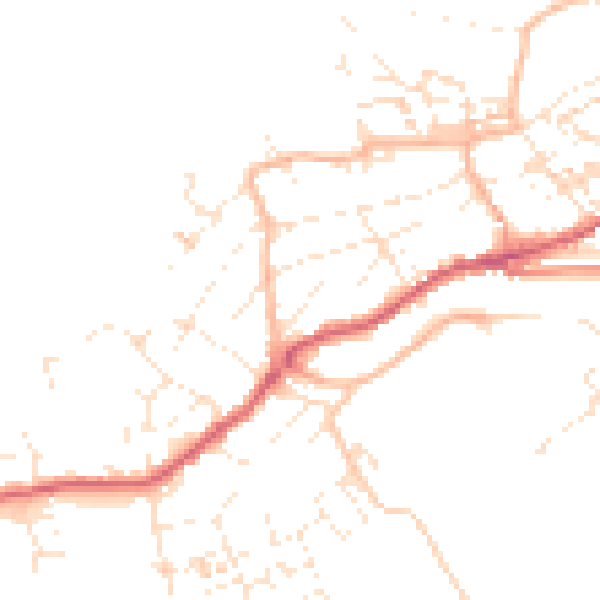 Daytime road noise heatmap for TR26 1BL