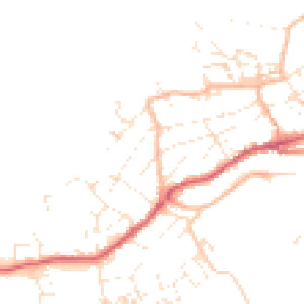 Daytime road noise heatmap for TR26 1BP