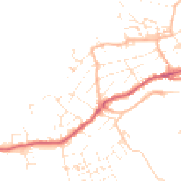 Daytime road noise heatmap for TR26 1BS