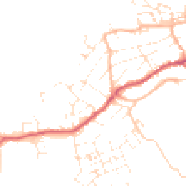 Daytime road noise heatmap for TR26 1BX