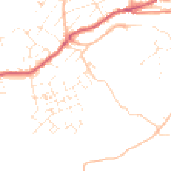 Daytime road noise heatmap for TR26 1DF