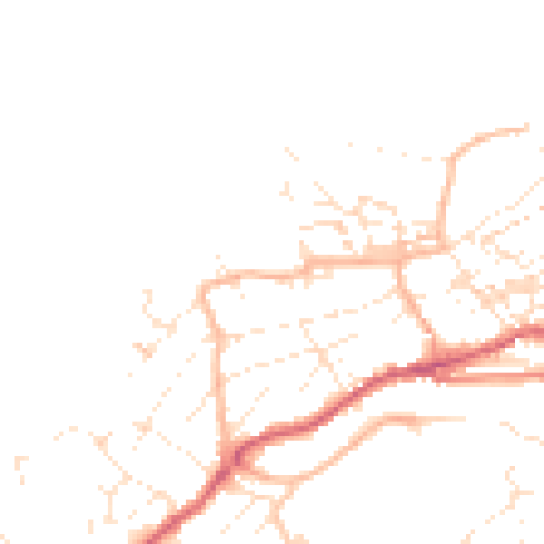 Daytime road noise heatmap for TR26 1EH