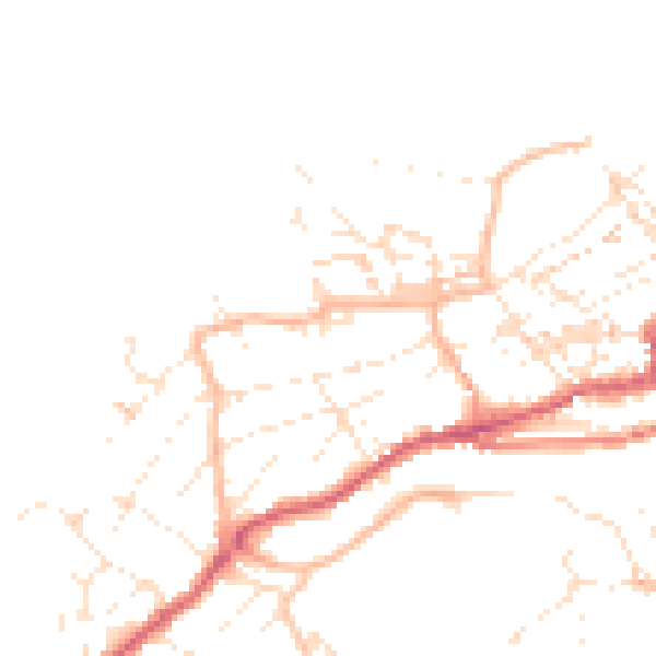Daytime road noise heatmap for TR26 1EQ